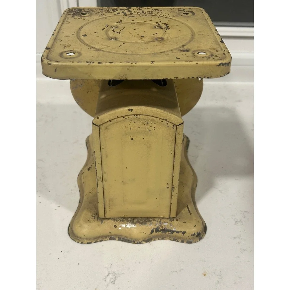 Vintage Cherub Scale‎ 25 Lbs by Ounces Yellow Metal Reproduction Farmhouse Decor